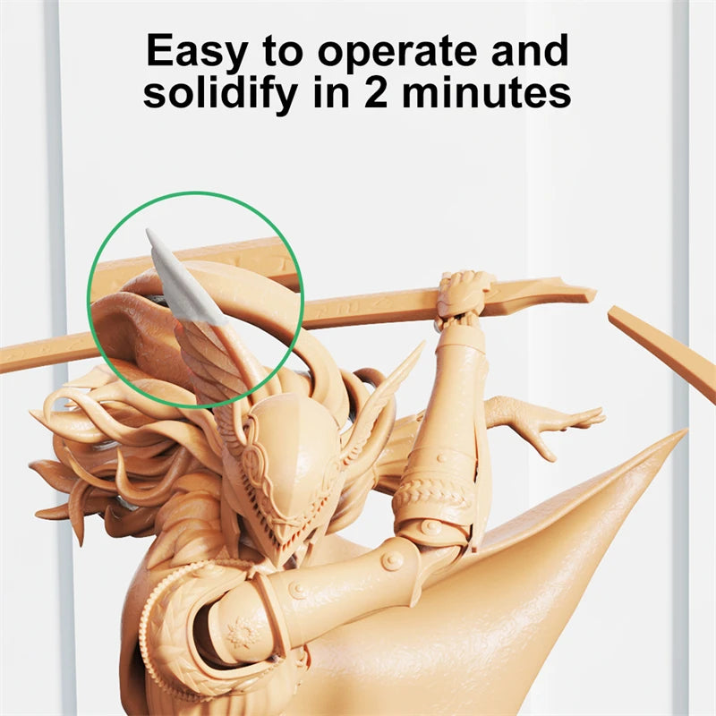 UV Light Curing Repair Clay Cure Putty Fill Repair Failed 3D Printed Model Modification Accessories for Bambu Lab 3D Printer