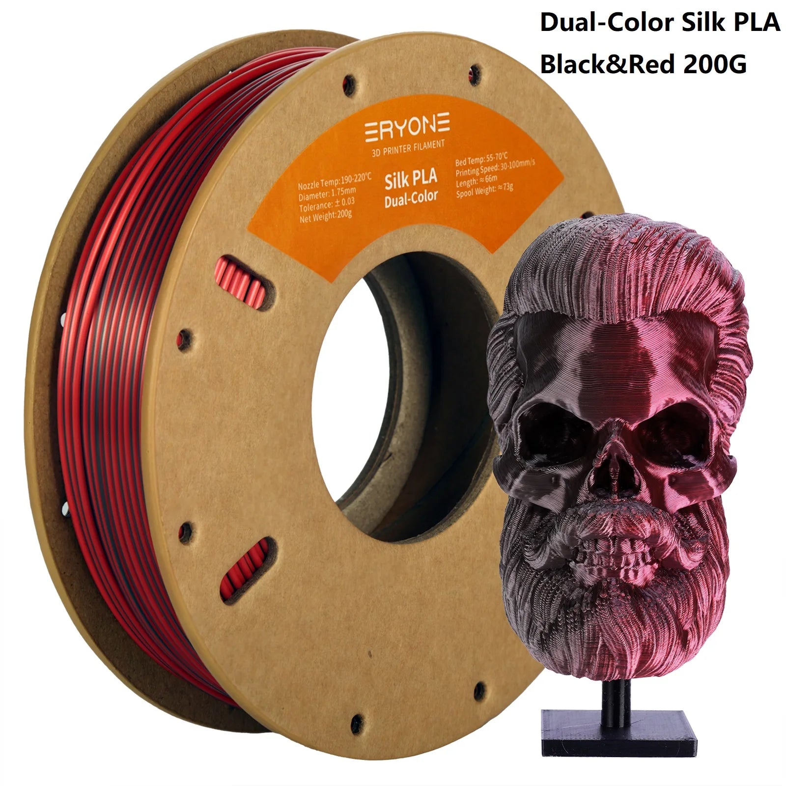 Silk Dual Black Red