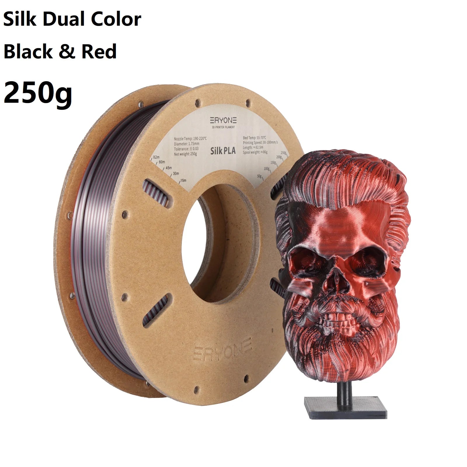 3D Printer Filament: Dual-Color Matte Silk PLA Filament 1.75mm - Fast Shipping