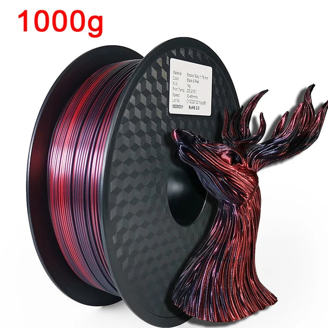 3D Printer Filament: Dual Color Silk PLA Filament 1.75mm - 3D Printer Material