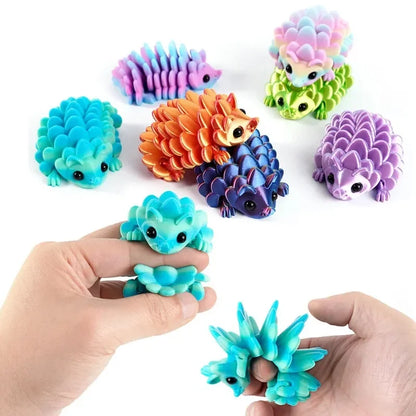 3D Printing Hedgehog Statue Movable Hedgehog Ornaments Kitchen Home Decoration Office Animal Desk Toy Articulated Figurine