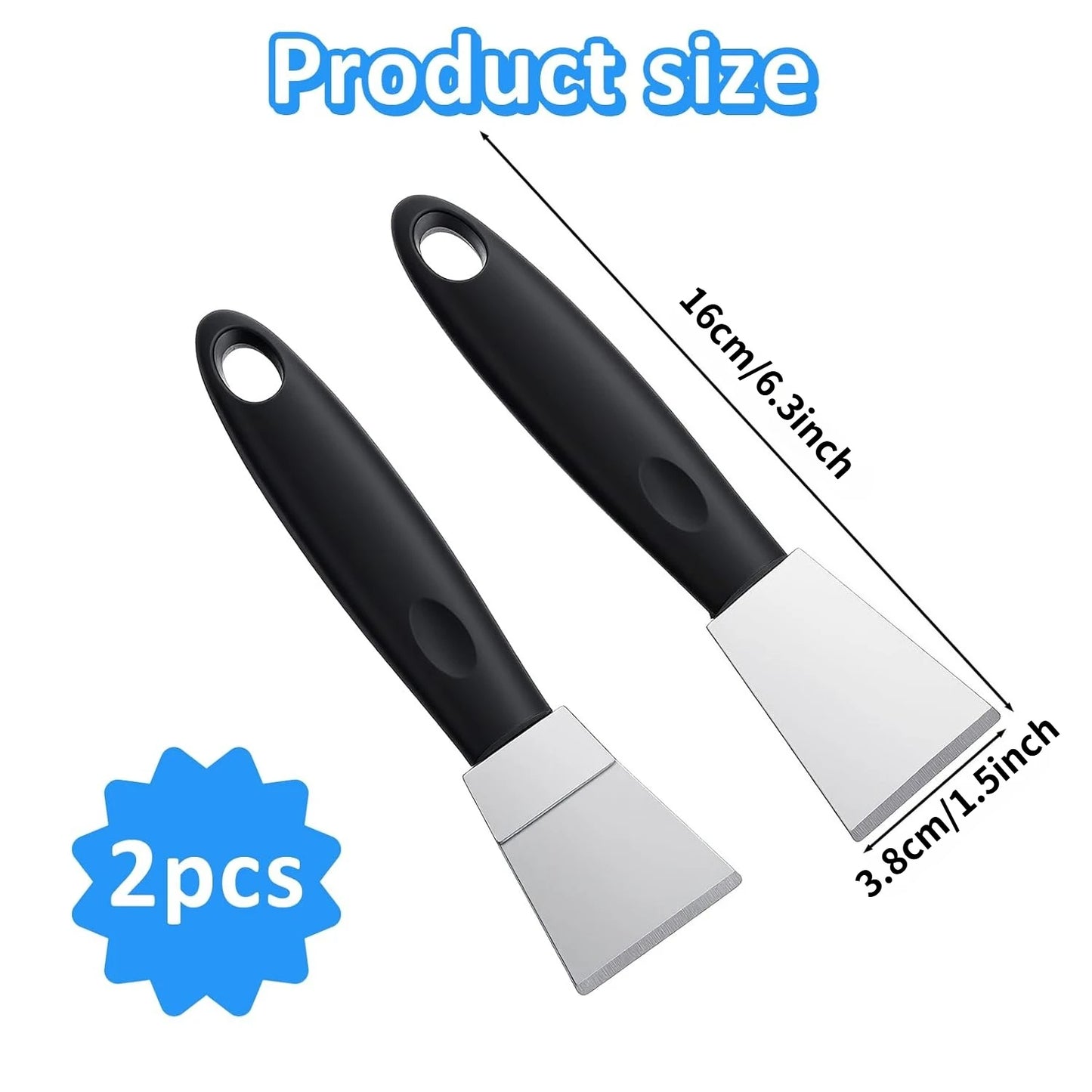 2 PCS 3D Printer Build Plate Spatula Hot Bed Removal Universal Stainless Steel Hot Bed Removal Tool Scraper for Glass PEI Sheets