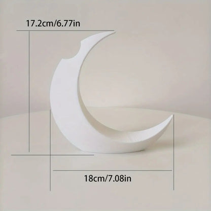3D Printed Dried Flowers Vase Artificial Flower Pot Arrangement Gothic Moon Vase for Home Decor Creative Gift Desktop Ornament