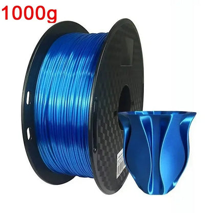 EasyThreed 3D Printer PLA Silk Filament 1.75mm Silky Filament PLA 1KG High Quality 3D PLA Black Silver No Bubble Vacuum