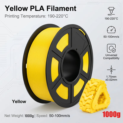 1.75mm High Speed PLA 3D Printer Filament Bundle ±0.02mm Dimensional Accuracy Reusable 250g Spools Total 1KG