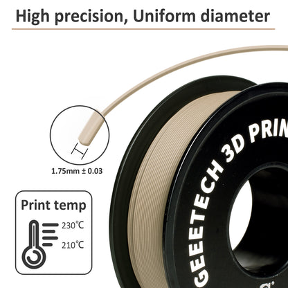 PLA Filament: Wood PLA 1.75mm Filament - 1kg for FDM 3D Printers