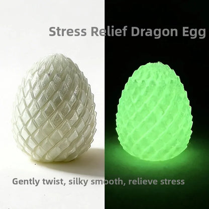 3D Printing Dragon Egg Stress Relief Model, Deformable Twist Egg,Creative Stress-Relief Gadget Desk Ornament Rotation Model Toy