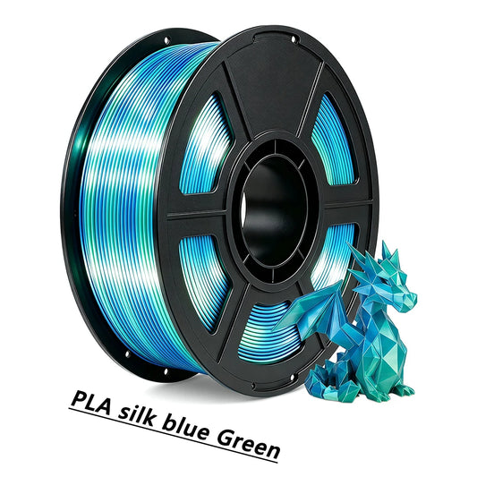 3D Printer Filament 250g PLA silk blue green Filament 1.75mm Dimension Accuracy +/- 0.02mm, 3D Printing Filament Two tone silk blue green pla