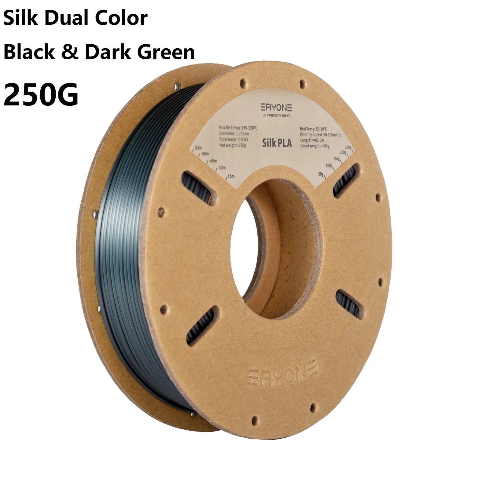 3D Printer Filament: Dual-Color Matte Silk PLA Filament 1.75mm - Fast Shipping