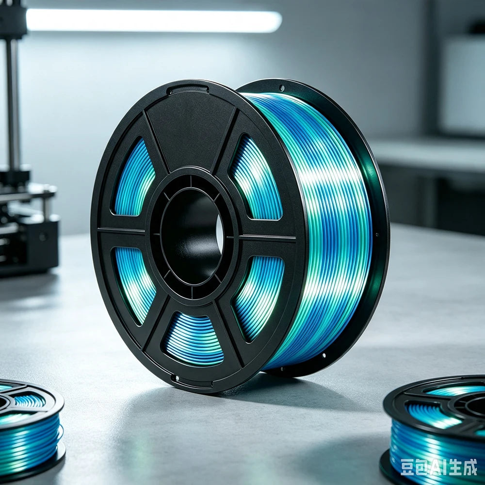 3D Printer Filament 250g PLA silk blue green Filament 1.75mm Dimension Accuracy +/- 0.02mm, 3D Printing Filament Two tone silk blue green pla