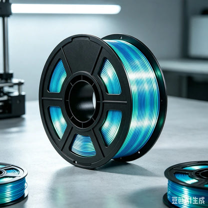 3D Printer Filament 250g PLA silk blue green Filament 1.75mm Dimension Accuracy +/- 0.02mm, 3D Printing Filament Two tone silk blue green pla