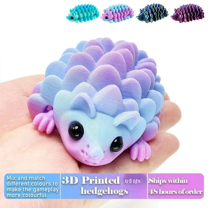 3D Printing Hedgehog Statue Movable Hedgehog Ornaments Kitchen Home Decoration Office Animal Desk Toy Articulated Figurine