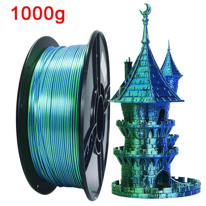 3D Printer Filament: Dual Color Silk PLA Filament 1.75mm - 3D Printer Material
