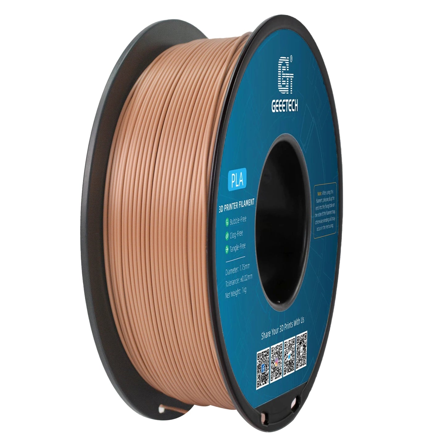 3D Printer Filament: 1.75mm 1kg Precision 0.03mm for FDM Printers
