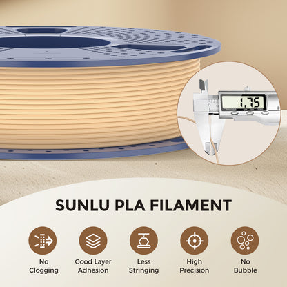 Wood PLA Filament 1.75mm 250g - SUNLU 3D Printer Material