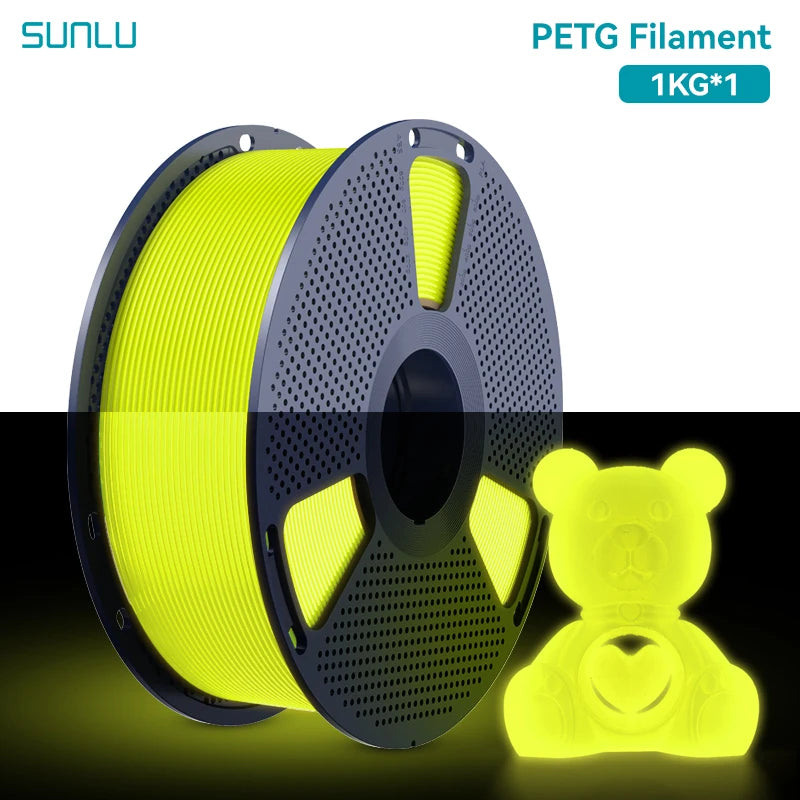 3D Filament PETG: Glow in The Dark - 1.75mm - 1KG for 3D Printing