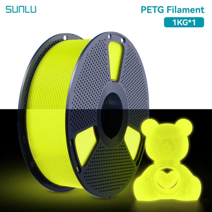 3D Filament PETG: Glow in The Dark - 1.75mm - 1KG for 3D Printing
