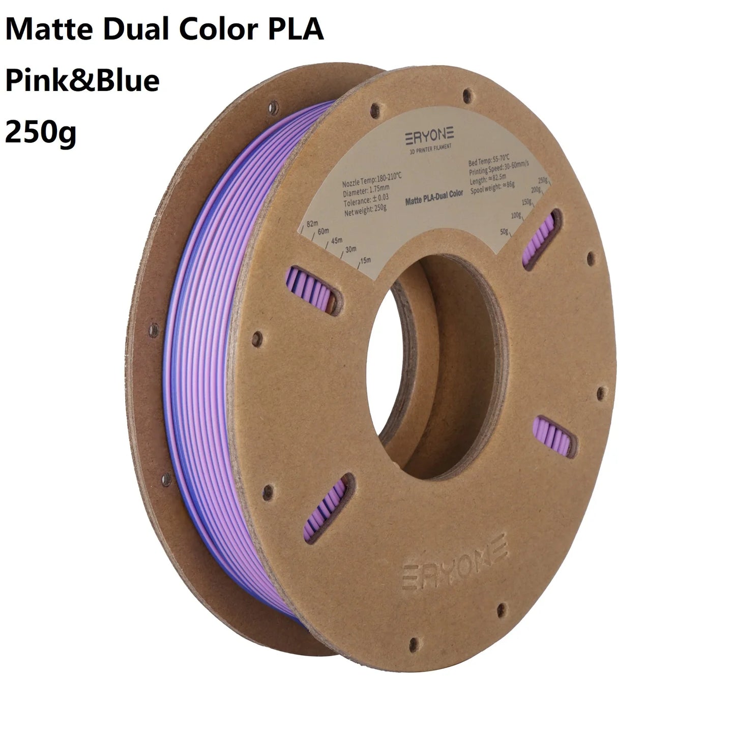 3D Printer Filament: Dual-Color Matte Silk PLA Filament 1.75mm - Fast Shipping