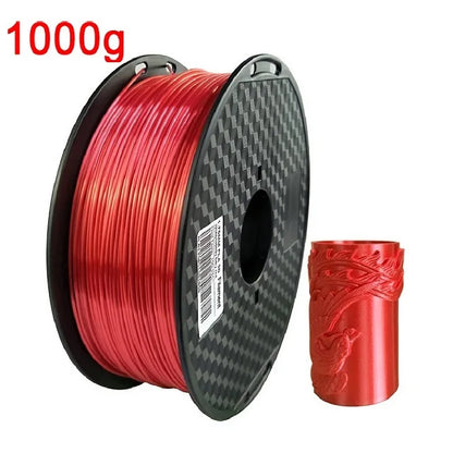 EasyThreed 3D Printer PLA Silk Filament 1.75mm Silky Filament PLA 1KG High Quality 3D PLA Black Silver No Bubble Vacuum