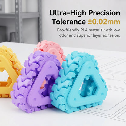 1.75mm High Speed PLA 3D Printer Filament Bundle ±0.02mm Dimensional Accuracy Reusable 250g Spools Total 1KG