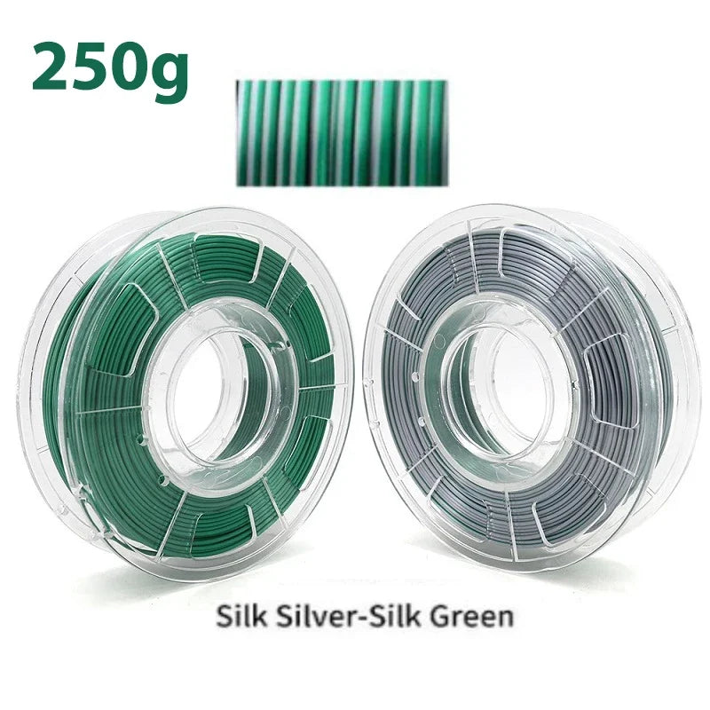 1.75mm PLA Filament Silk Blue Red Dual Color 250g