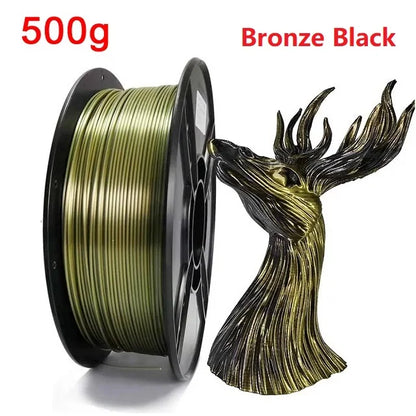 3D Printer Filament: Dual Color Silk PLA Filament 1.75mm - 3D Printer Material