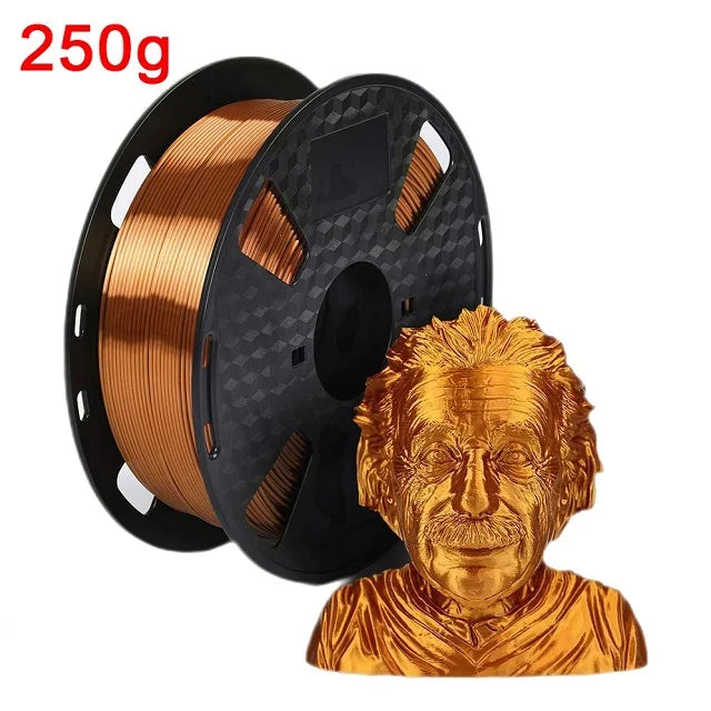 EasyThreed 3D Printer PLA Silk Filament 1.75mm Silky Filament PLA 1KG High Quality 3D PLA Black Silver No Bubble Vacuum