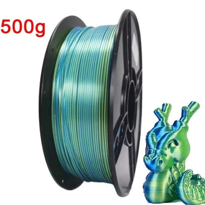 3D Printer Filament: Dual Color Silk PLA Filament 1.75mm - 3D Printer Material