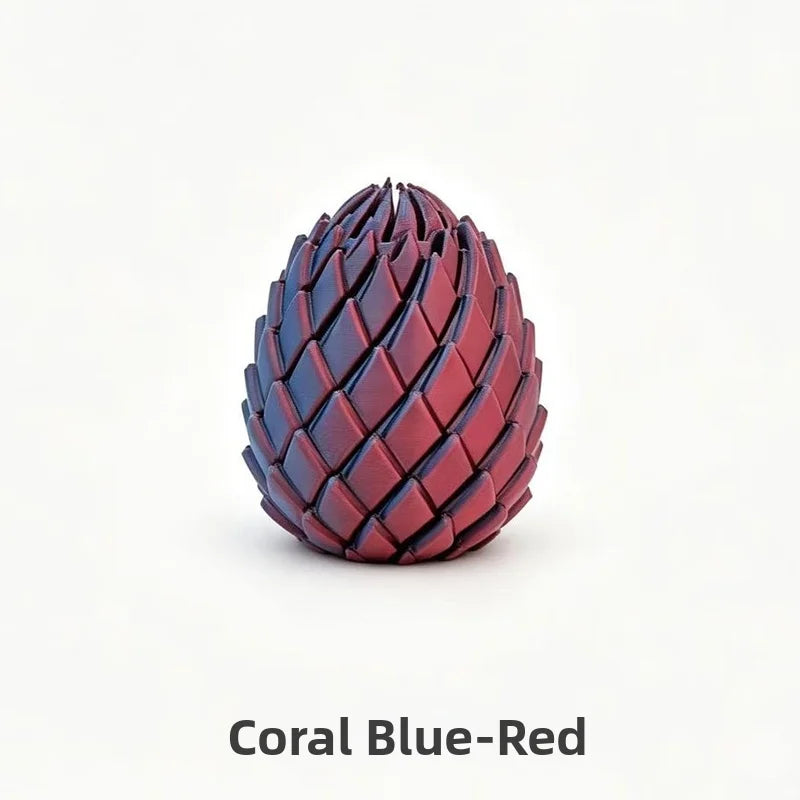 3D Printing Dragon Egg Stress Relief Model, Deformable Twist Egg,Creative Stress-Relief Gadget Desk Ornament Rotation Model Toy