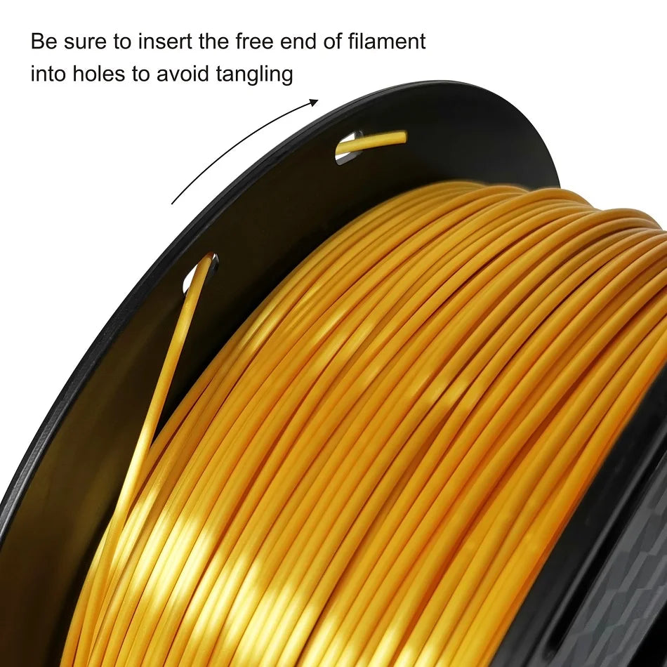 EasyThreed 3D Printer PLA Silk Filament 1.75mm Silky Filament PLA 1KG High Quality 3D PLA Black Silver No Bubble Vacuum