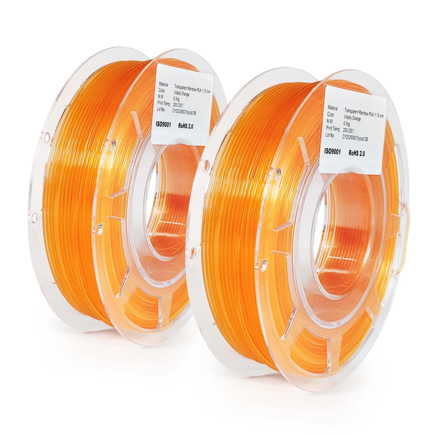 Rainbow PLA Filament 1.75mm - 800G/400G Translucent Colors