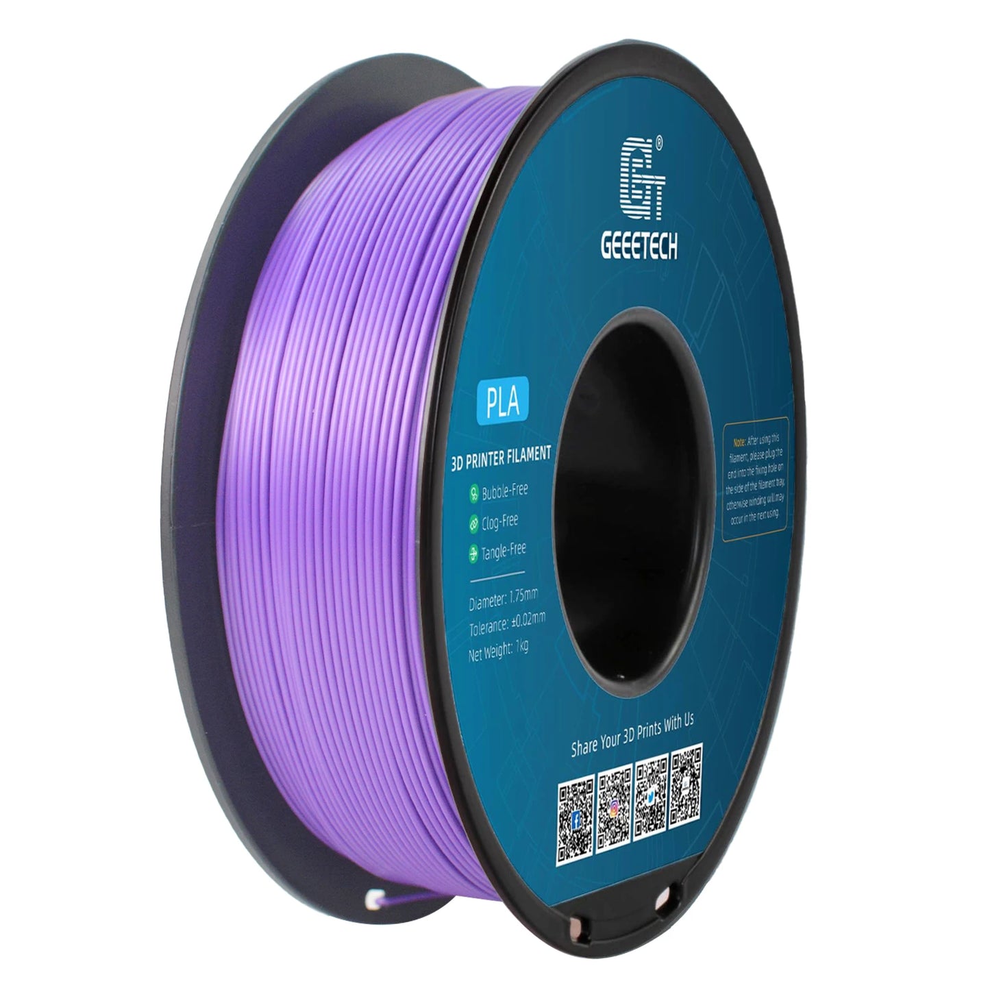 3D Printer Filament: 1.75mm 1kg Precision 0.03mm for FDM Printers