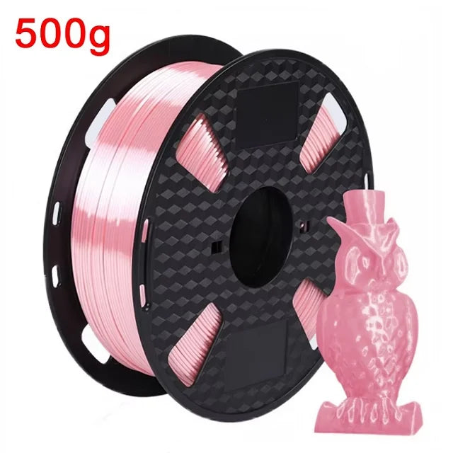 EasyThreed 3D Printer PLA Silk Filament 1.75mm Silky Filament PLA 1KG High Quality 3D PLA Black Silver No Bubble Vacuum