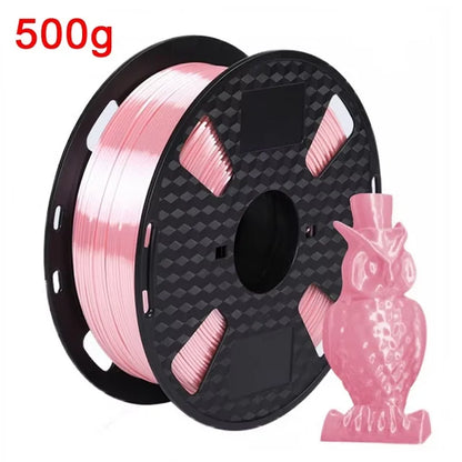 EasyThreed 3D Printer PLA Silk Filament 1.75mm Silky Filament PLA 1KG High Quality 3D PLA Black Silver No Bubble Vacuum