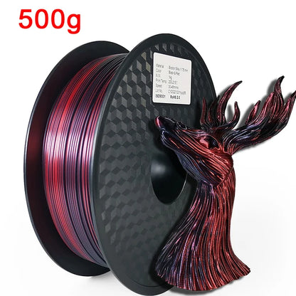 3D Printer Filament: Dual Color Silk PLA Filament 1.75mm - 3D Printer Material