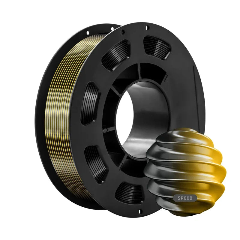 Dual-Color PLA Silk 3D Printer Filament 1.75mm Eco-Friendly 200g