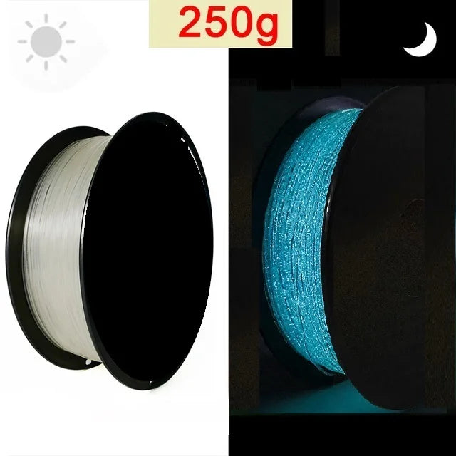 3D PLA Filament Glow Dark 1kg 1.75mm Luminous Rainbow
