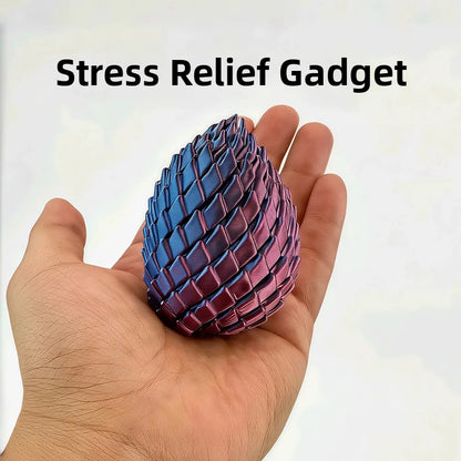 3D Printing Dragon Egg Stress Relief Model, Deformable Twist Egg,Creative Stress-Relief Gadget Desk Ornament Rotation Model Toy