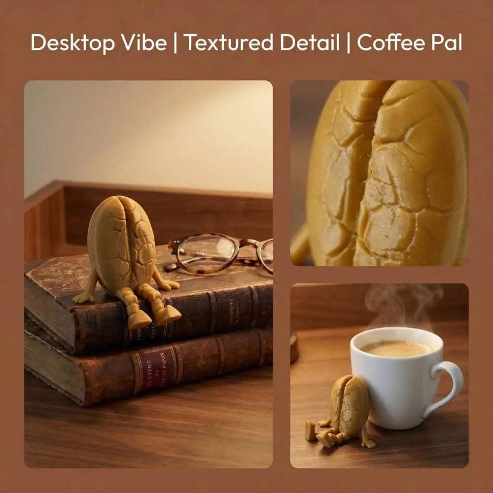 3D Printing Coffee Bean Ornaments Mocha pot Funny Coffee cup Ornament Multi Functional Sculpture Home Decorations Office