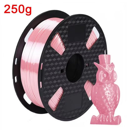 EasyThreed 3D Printer PLA Silk Filament 1.75mm Silky Filament PLA 1KG High Quality 3D PLA Black Silver No Bubble Vacuum