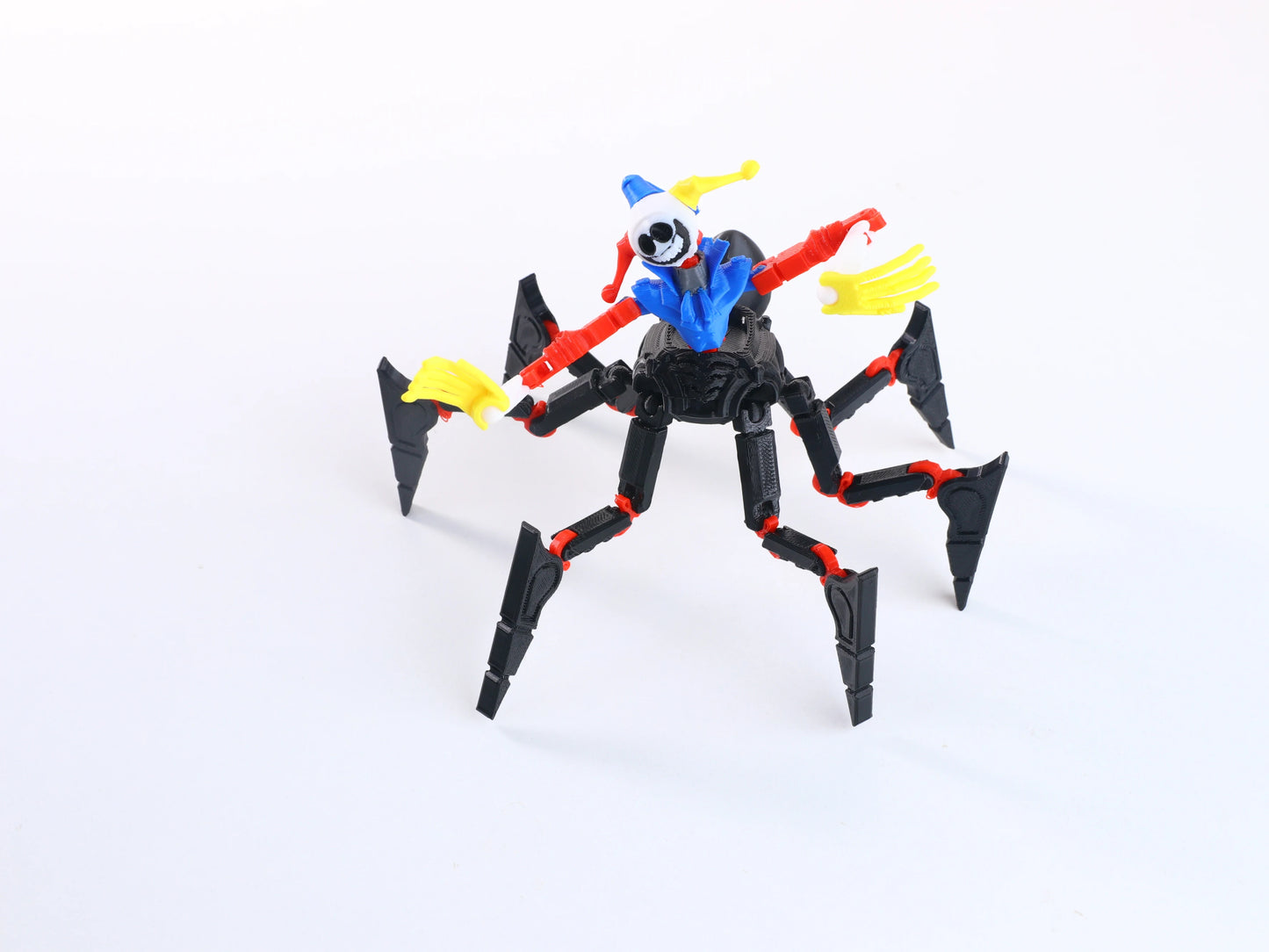 3D Printed Articulated Monster Action Figure Movable Joints Spider Clown Toy Desktop Decor Collectible Model for Kids