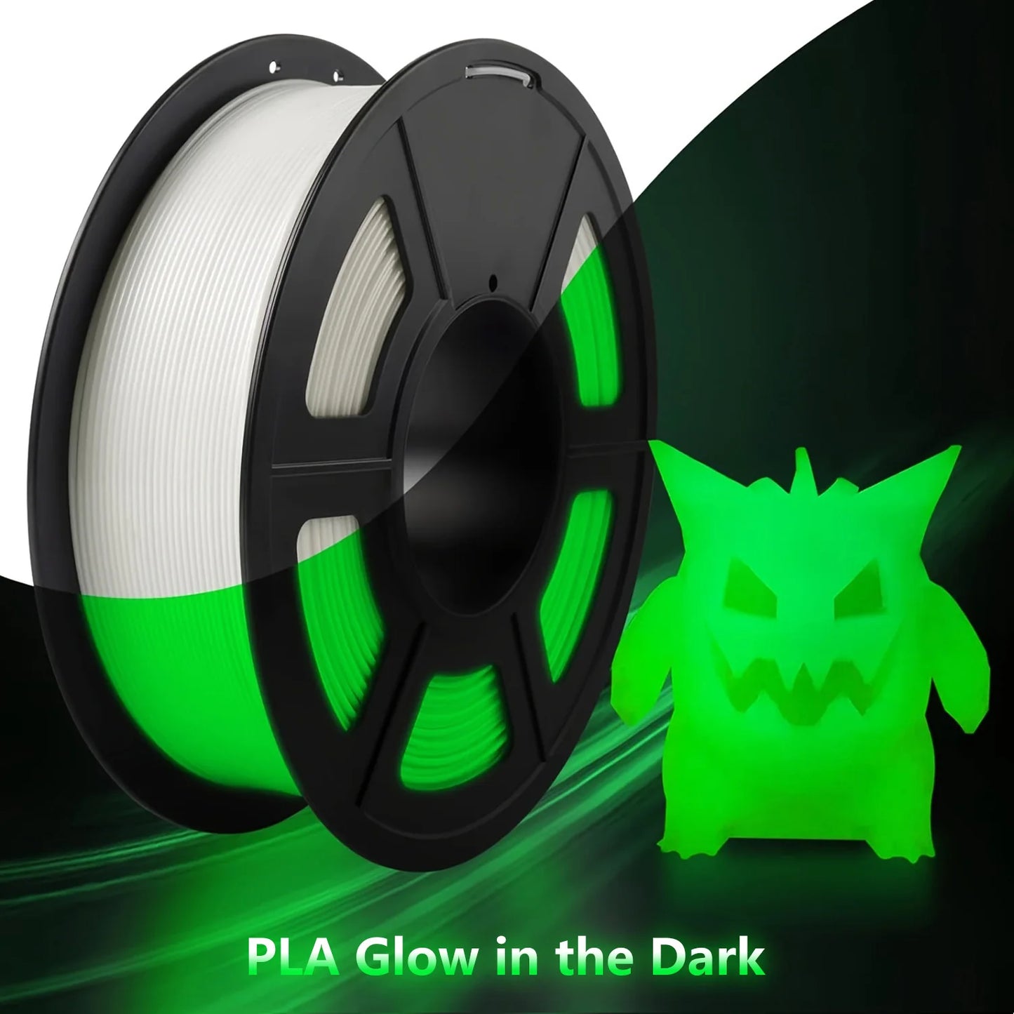 PLA Luminous 3D Printer Filament - Glow in the Dark, 200g