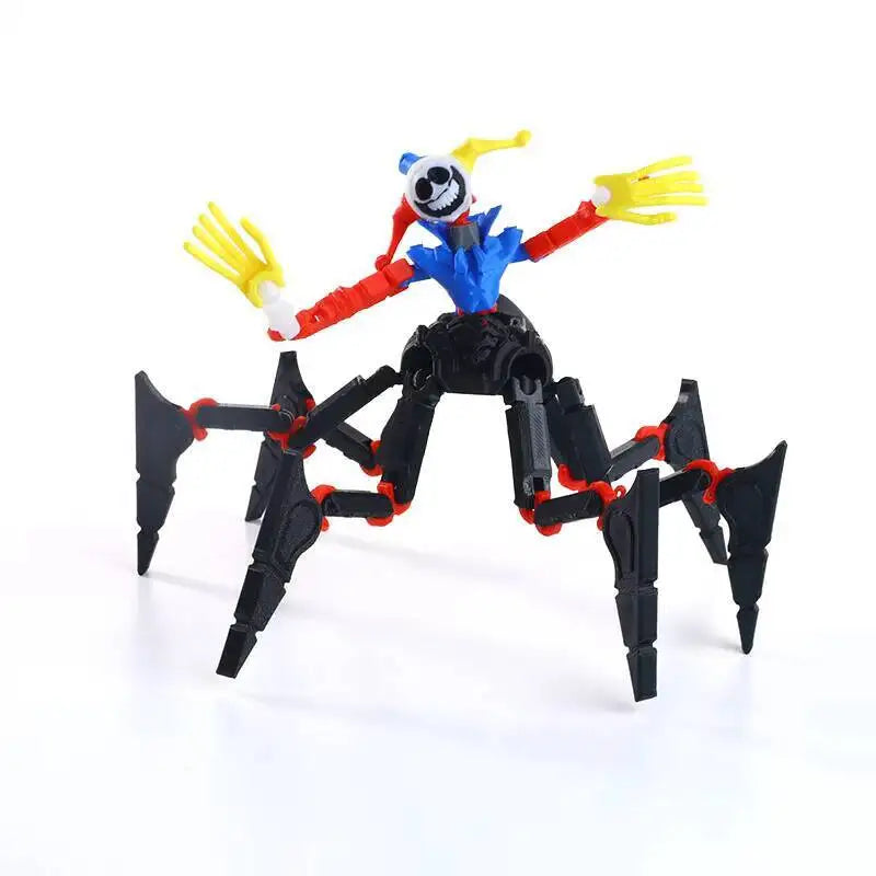 3D Printed Articulated Monster Action Figure Movable Joints Spider Clown Toy Desktop Decor Collectible Model for Kids