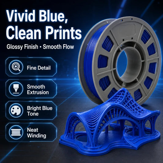 300g Klein Blue PETG Filament 1.75mm, High Toughness & Durable 3D Printer Filament, Tangle-Free Smooth Extrusion Compact Spool for Functional Parts and DIY Models