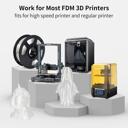 PETG 3D Printer Filament 1.75mm - Durable, Translucent, Multi-Color