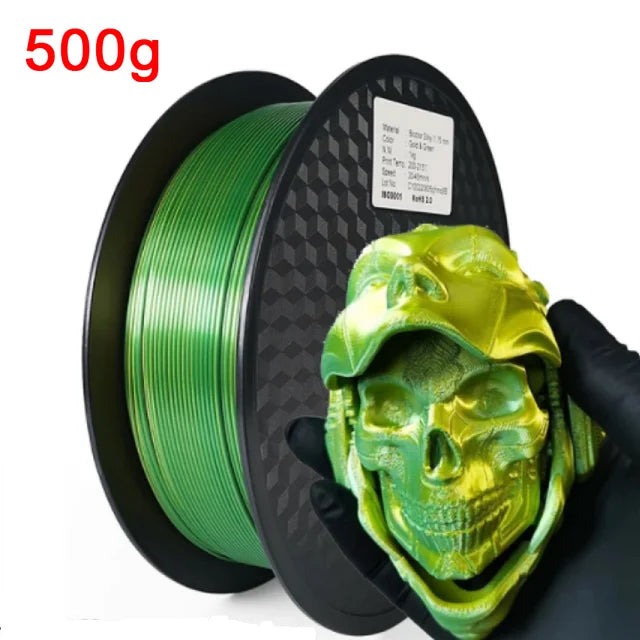 3D Printer Filament: Dual Color Silk PLA Filament 1.75mm - 3D Printer Material