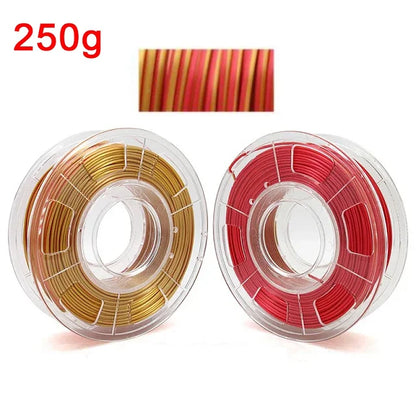 3D Printer Filament: Dual Color Silk PLA Filament 1.75mm - 3D Printer Material