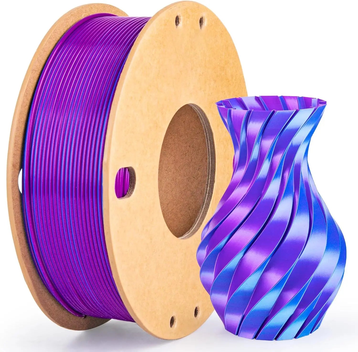Multicolor 3D Printer Filament - Dual/Tri Color PLA Silk 250g