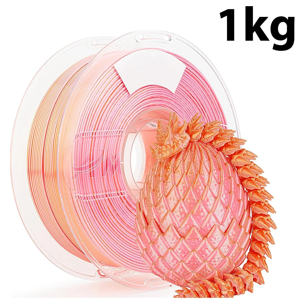 250g 500g 1Kg Dual Color Silk gold powder 3D Printer PLA Filament  1.75mm Two Color Silk gold powder for 3D Printing Material