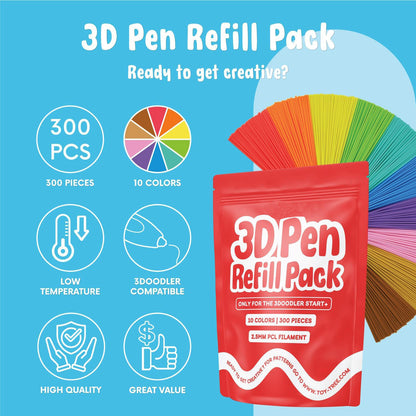 3D Printing Pen PLA Filament - Low Temp, Kid-Friendly, 2.5mm